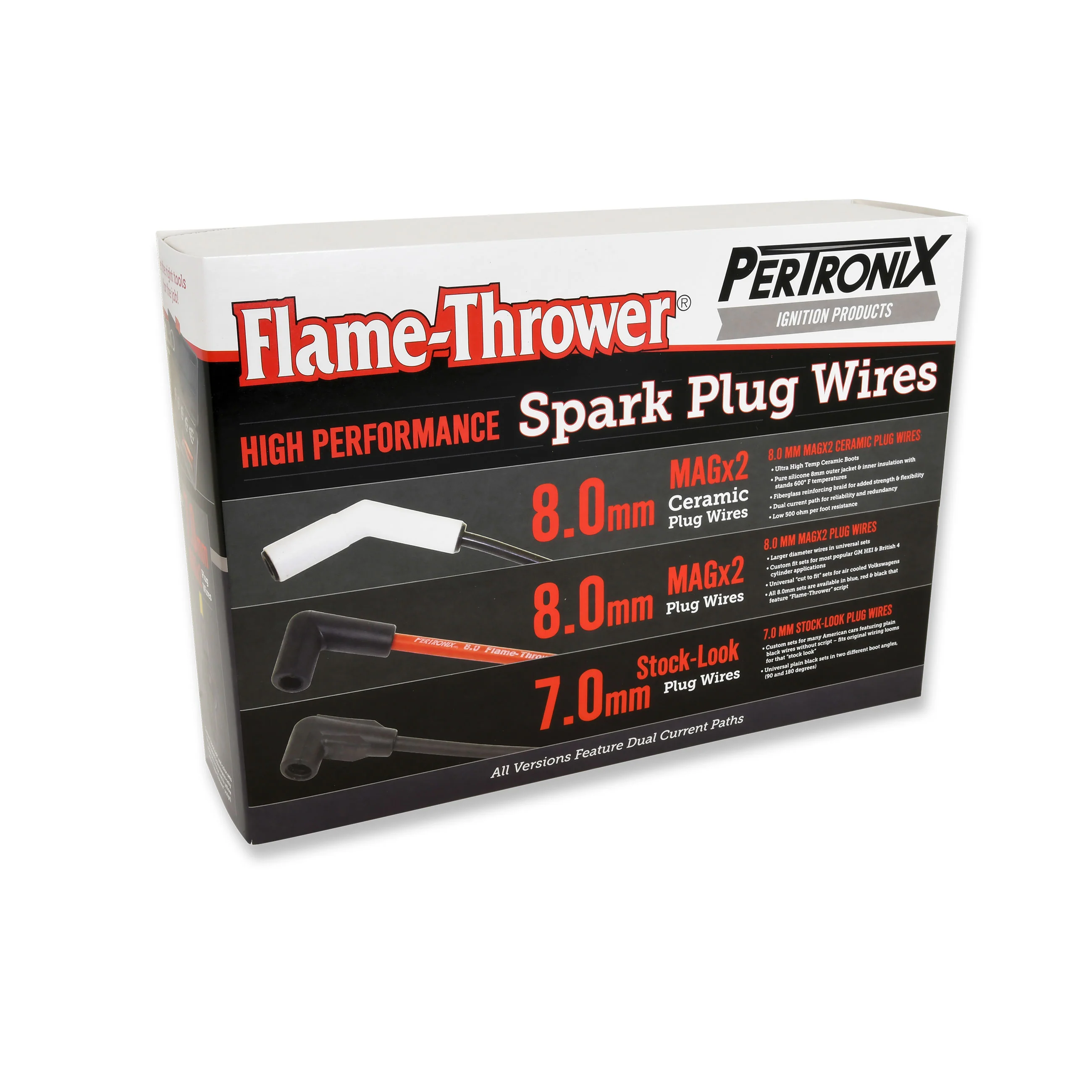 PerTronix 828290HT Flame Thrower Spark Plug Wires Black Ceramic Boot 8 cyl - Image 6