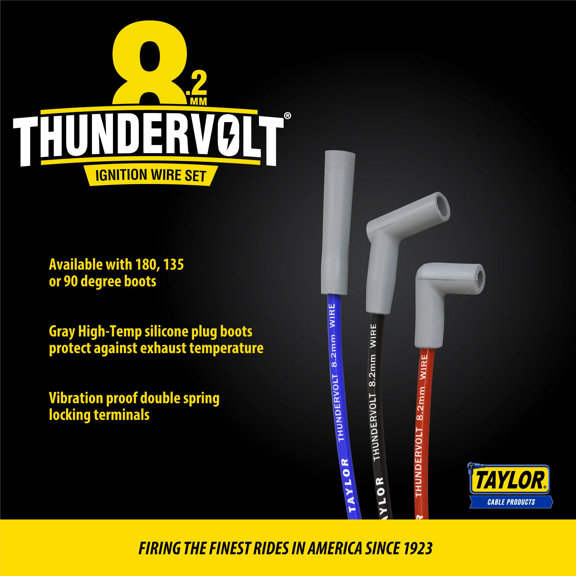 Taylor Cable  45108 Thundervolt 8.2 11in LS1 Single Wire black - Image 3